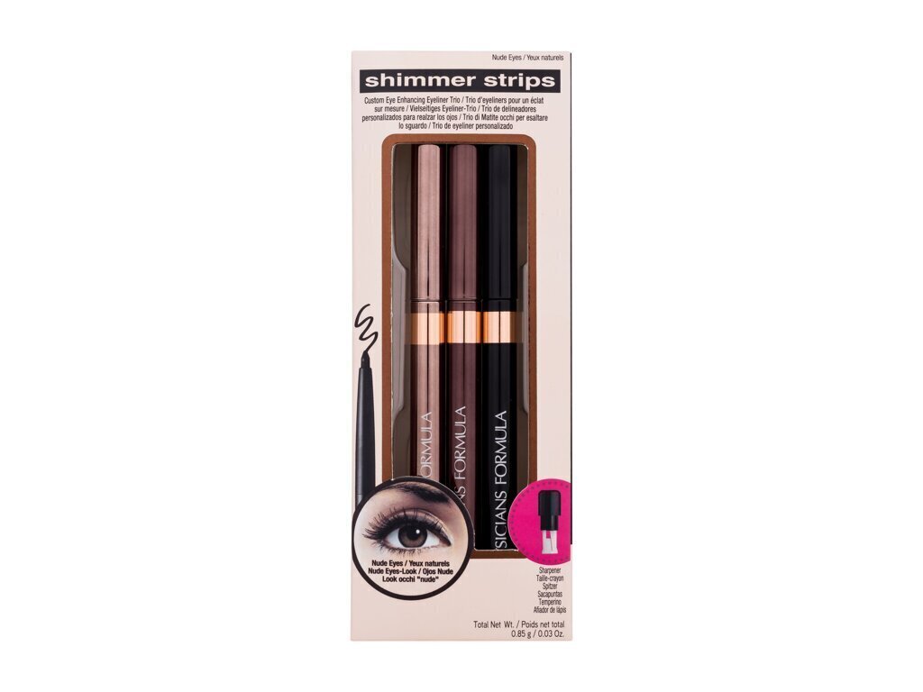 Silmalainerite komplekt Physicians Formula Shimmer Strips, Nude Eyes, 3-osaline цена и информация | Lauvärvid, ripsmetušid ja silmapliiatsid | hansapost.ee