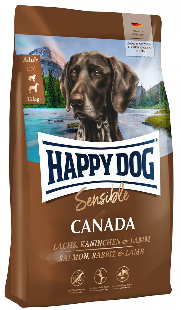 Happy Dog Supreme Canada keskmist tõugu tundlikele koertele, 4 kg цена и информация | Koerte kuivtoit ja krõbinad | hansapost.ee