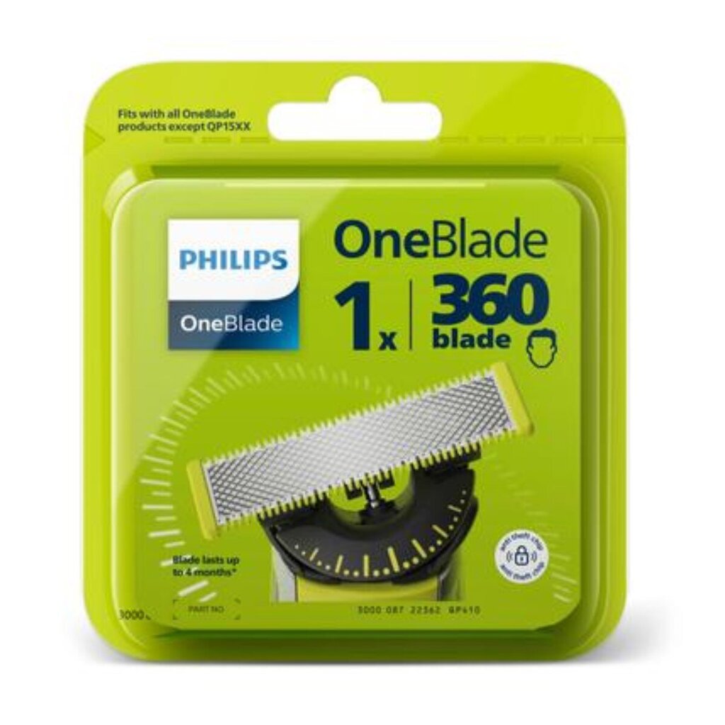 Vahetatav žiletitera Philips QP410/50 Oneblade 360 цена и информация | Raseerimisvahendid | hansapost.ee