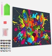 Teemantmosaiik, Prantsuse buldog Splat Planet, 30x40 cm цена и информация | Алмазная мозаика | hansapost.ee