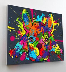 Teemantmosaiik, Prantsuse buldog Splat Planet, 30x40 cm hind ja info | Teemantmaalide komplektid | hansapost.ee