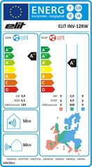 Konditsioneer/soojuspump ELIT INV-12RW & WIFI hind ja info | Konditsioneerid, kliimaseadmed | hansapost.ee