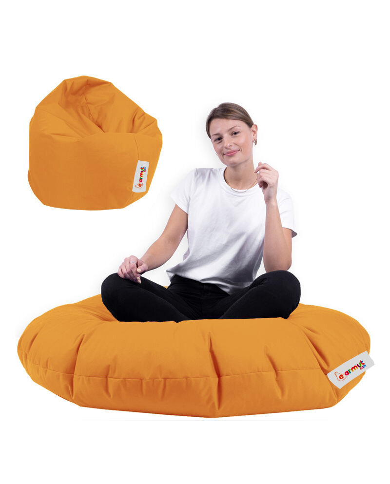 Kott-tool Iyzi 100 Cushion Pouf, oranž цена и информация | Kott-toolid, tumbad, järid | hansapost.ee