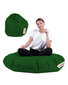 Kott-tool Iyzi 100 Cushion Pouf, roheline hind ja info | Kott-toolid, tumbad, järid | hansapost.ee