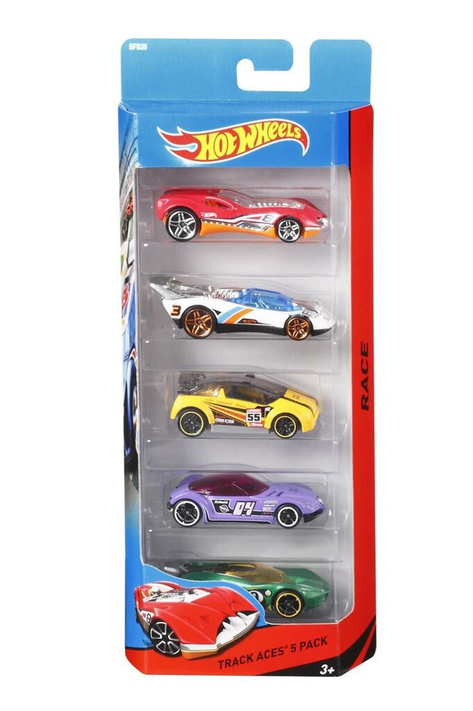 Mudelautode komplekt Hot Wheels 1806, 5 tk цена и информация | Mänguasjad poistele | hansapost.ee