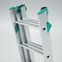 Алюминиевая лестница, 3x7 ступенек цена и информация | Лестницы для батутов | hansapost.ee