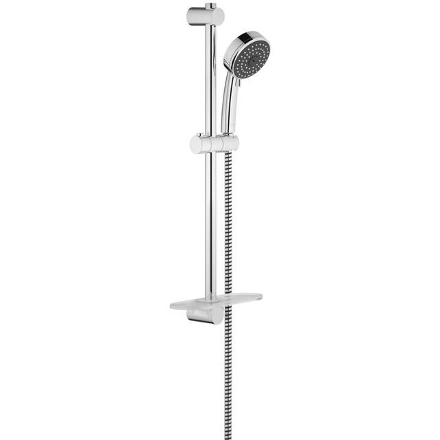 GROHE Vitalio Comfort 100 käsidušš, alus ja vooliku komplekt, 3 düüsi, kroom, 26096000 цена и информация | Dušikomplektid ja süsteemid | hansapost.ee