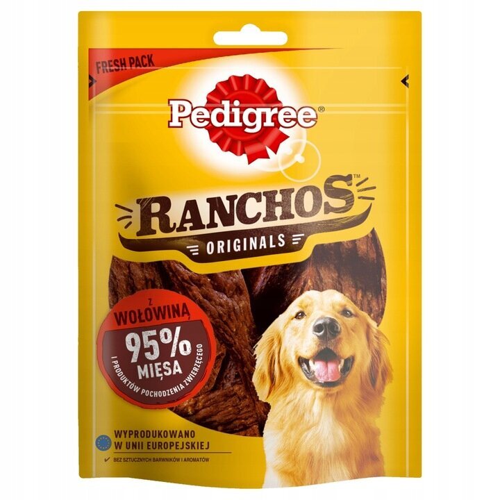 Pedigree Ranchos Originals täiskasvanud koertele koos veiselihaga, 7x70 g цена и информация | Koerte maiused | hansapost.ee