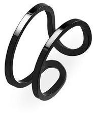 Troli Originaal mustast terasest lahtine sõrmus hind ja info | Sõrmused | hansapost.ee