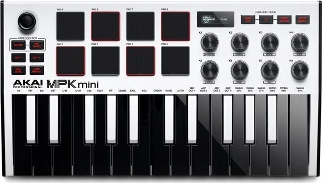 Akai MPK Mini MK3 Control цена и информация | Klahvpillid | hansapost.ee
