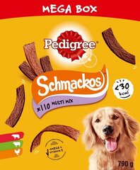 Pedigree Mega Box Schmackos koertele veise-, lamba- ja linnulihaga, 5x158 g price and information | Koerte maiused | hansapost.ee