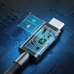 Choetech cable USB-C - USB-C Thunderbolt 4 0.8m black (A3010) цена и информация | Кабели и провода | hansapost.ee