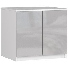 Товар с повреждённой упаковкой. Верхний шкаф Akord S60, цвет белый/серебристый цвет цена и информация | Мебель с поврежденной упаковкой | hansapost.ee