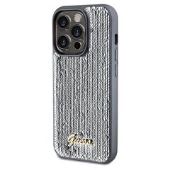 Guess GUHCP14XPSFDGSS iPhone 14 Pro Max 6.7" srebrny|silver hardcase Sequin Script Metal цена и информация | Чехлы для телефонов | hansapost.ee