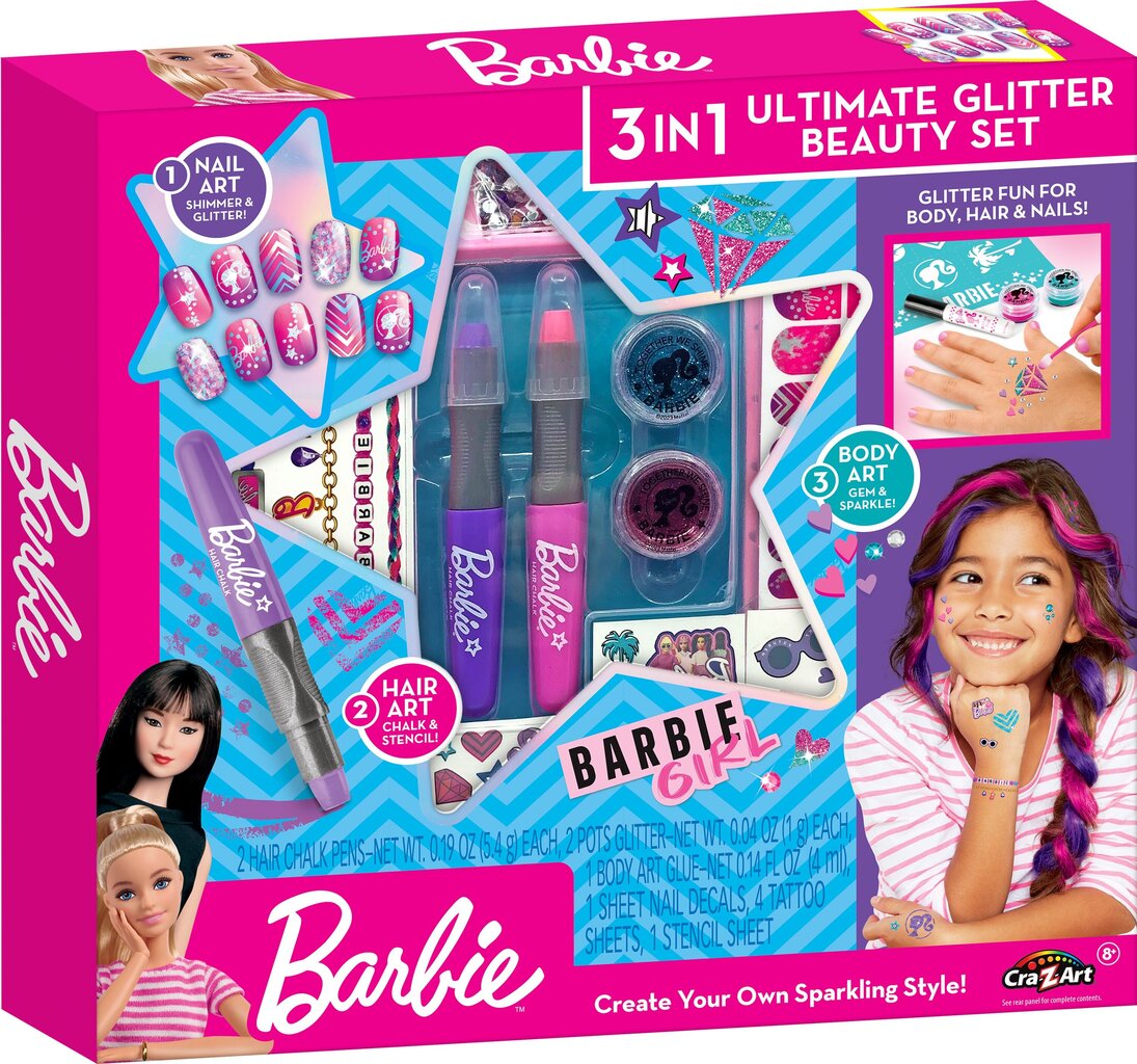 Kosmeetikakomplekt tüdrukutele Barbie Ultimate Glitter Beauty Style, 1 tk hind ja info | Laste ja ema kosmeetika | hansapost.ee