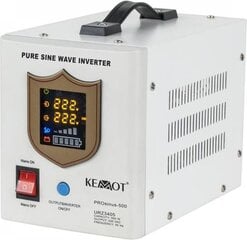 kemot ups prosinus-800 чистый синусоидальный инвертор с функцией зарядки 12v 230v 800va/500w цена и информация | Источник бесперебойного питания, UPS | hansapost.ee
