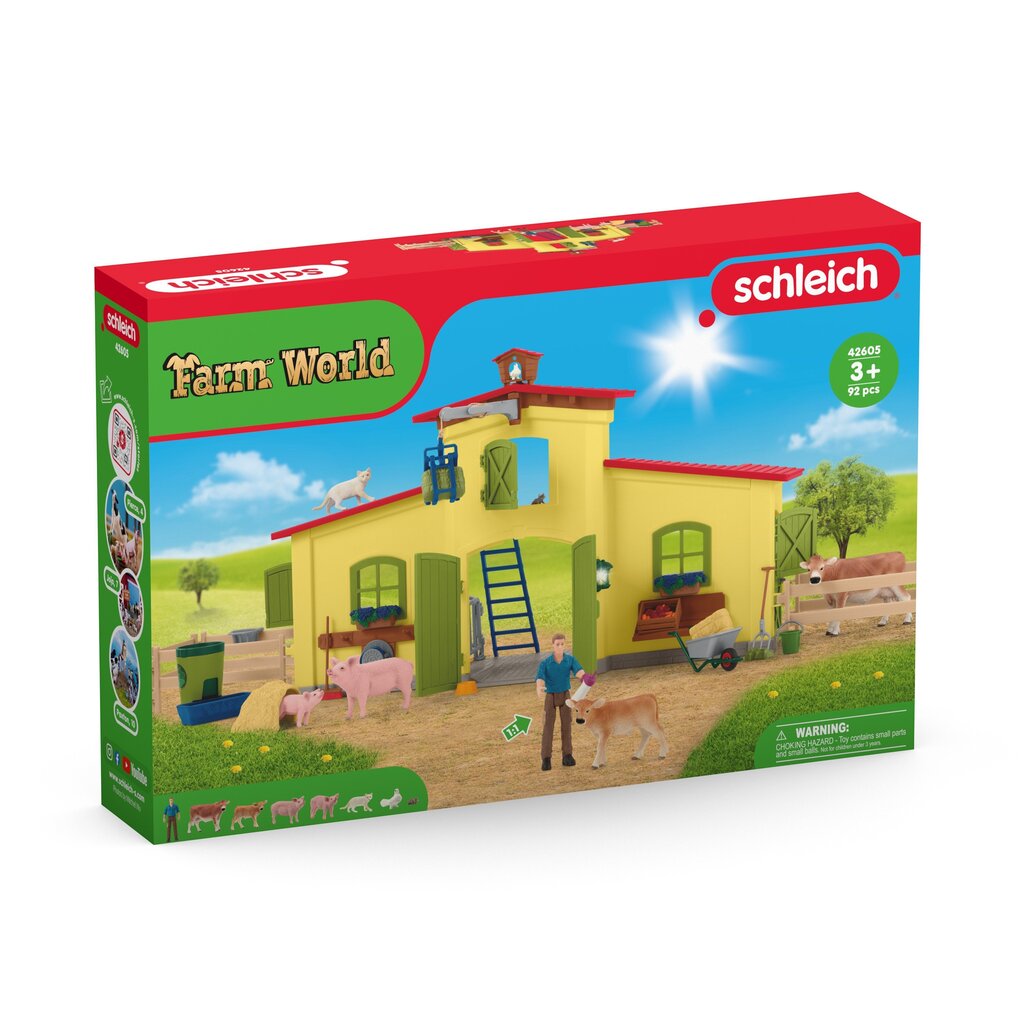 Suur laut loomade ja tarvikutega Schleich Farm World hind ja info | Mänguasjad poistele | hansapost.ee