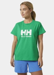 Женская футболка Helly Hansen HH LOGO, зеленый цвет цена и информация | Женские футболки | hansapost.ee