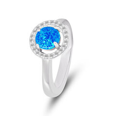 Brilio Silver hõbedane sõrmus opaali ja tsirkoonidega RI108WB hind ja info | Sõrmused | hansapost.ee