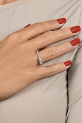 Brilio Silver hõbedane sõrmus tsirkoonidega RI119W hind ja info | Sõrmused | hansapost.ee