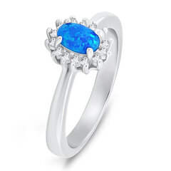 Brilio Silver hõbesõrmus opaali ja tsirkoonidega RI106WB hind ja info | Sõrmused | hansapost.ee