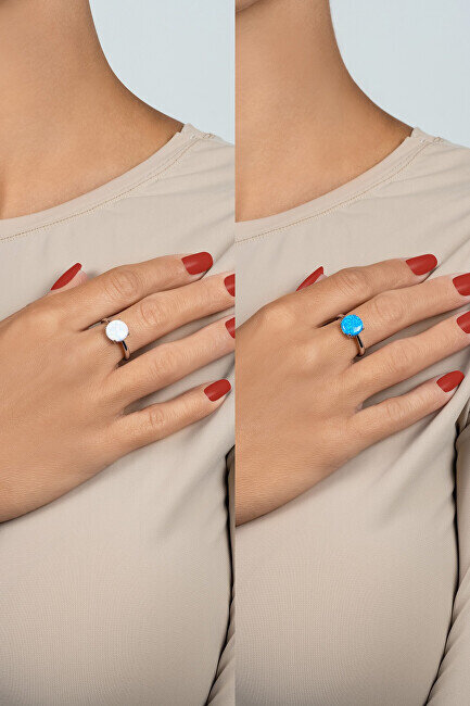 Brilio Silver hõbesõrmus opaaliga RI105W hind ja info | Sõrmused | hansapost.ee