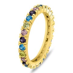 Brilio Silver kullatud sõrmus värviliste tsirkoonidega RI116YRBW hind ja info | Sõrmused | hansapost.ee