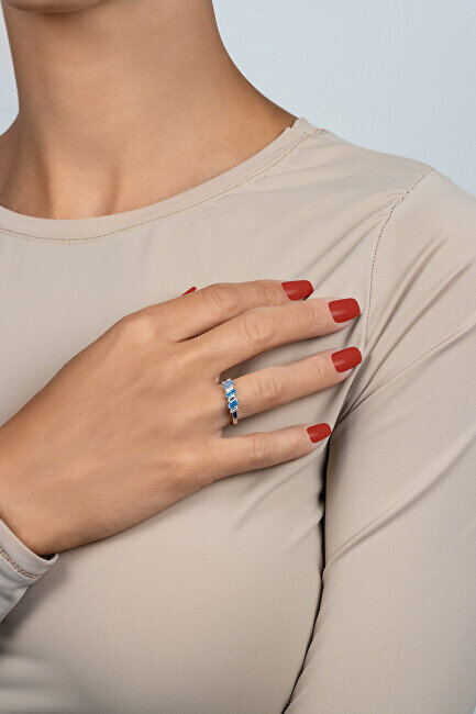 Brilio Silver hõbedane sõrmus tsirkoonidega RI101W цена и информация | Sõrmused | hansapost.ee
