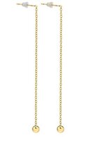 Troli Long gold-plated earrings with a ball цена и информация | Серьги | hansapost.ee