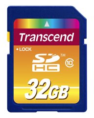 Transcend 32GB SDHC, klass 10 hind ja info | Fotoaparaatide mälukaardid | hansapost.ee
