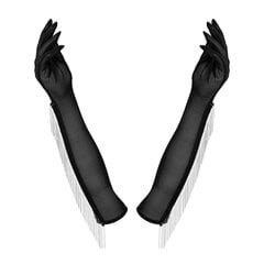 Длинные перчатки Obsessive Milladis, черный цвет цена и информация | Сексуальное женское белье | hansapost.ee
