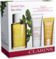 Kehahooldustoodete komplekt Clarins Instant Spa: kehaõli, 100 ml + koorija, 30 ml + näomask, 15 ml цена и информация | Kehakreemid, kehaõlid ja losjoonid | hansapost.ee