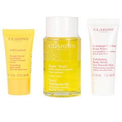 Kehahooldustoodete komplekt Clarins Instant Spa: kehaõli, 100 ml + koorija, 30 ml + näomask, 15 ml hind ja info | Kehakreemid, kehaõlid ja losjoonid | hansapost.ee