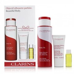 Kehahooldustoodete komplekt Clarins Beautiful Body: tselluliidivastane toode, 200 ml + koorija, 30 ml + kehaõli, 10 ml hind ja info | Nahka pinguldavad tooted | hansapost.ee