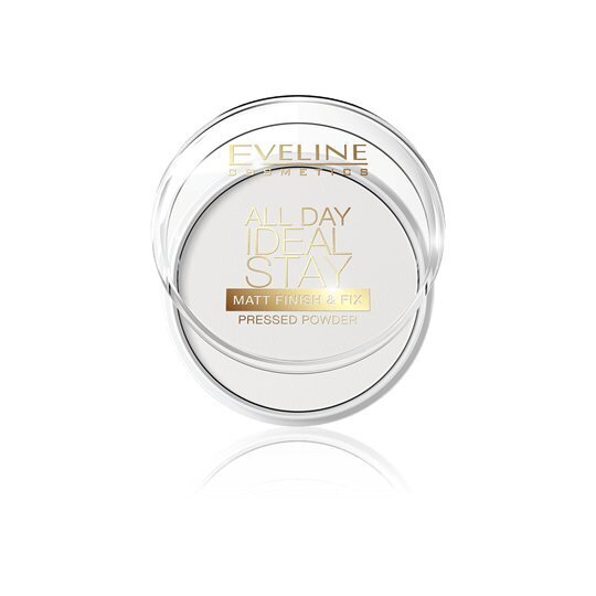 Kompaktpuuder matt Eveline All Day Ideal Stay Matt Finish&Fix Pressed 12 g цена и информация | Jumestuskreemid ja puudrid | hansapost.ee