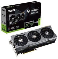 Asus TUF Gaming GeForce RTX 4070 Ti Super OC Edition (TUF-RTX4070TIS-O16G-GAM) цена и информация | Видеокарты | hansapost.ee