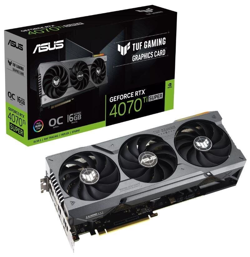 Asus TUF Gaming GeForce RTX 4070 Ti Super OC Edition (TUF-RTX4070TIS-O16G-GAM) hind ja info | Videokaardid | hansapost.ee