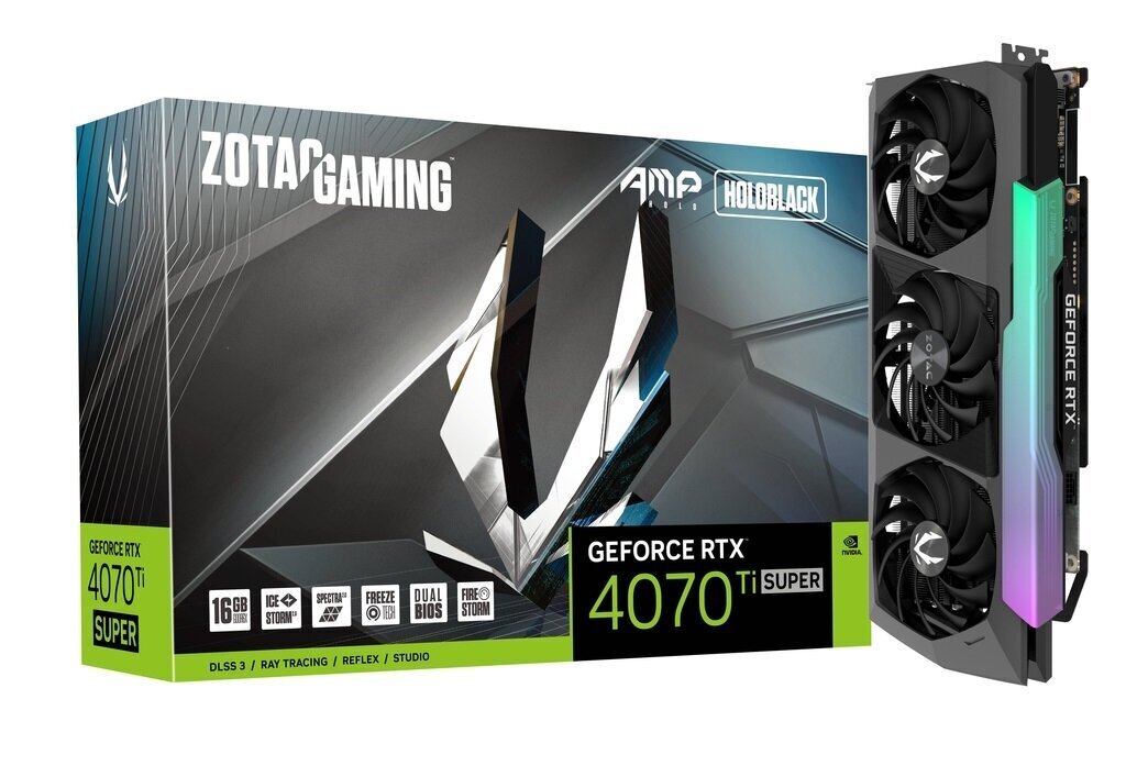 Zotac Gaming GeForce RTX 4070 Ti Super AMP Holo (ZT-D40730F-10P) цена и информация | Videokaardid | hansapost.ee