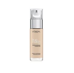 Jumestuskreem L'Oreal Paris True Match Foundation 30 ml, 0.5.N Porcelain hind ja info | Jumestuskreemid ja puudrid | hansapost.ee