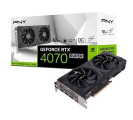 PNY GeForce RTX 4070 Super OC DF Verto (VCG4070S12DFXPB1-O) hind ja info | PNY Technologies Arvutid ja IT- tehnika | hansapost.ee