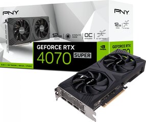 PNY GeForce RTX 4070 Super OC DF Verto (VCG4070S12DFXPB1-O) hind ja info | PNY Technologies Arvutid ja IT- tehnika | hansapost.ee