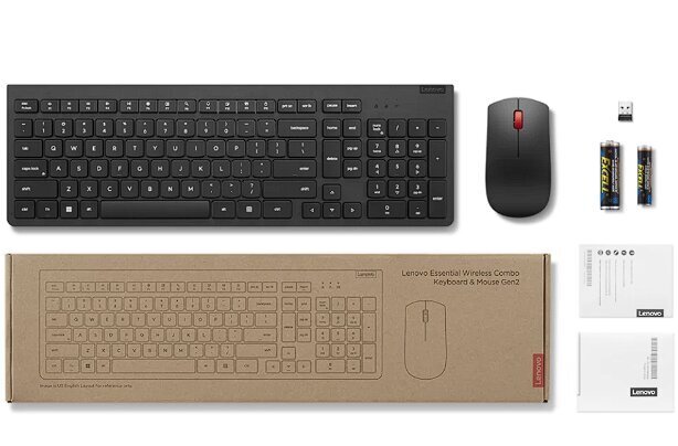 Lenovo Essential Wireless Combo Keyboard & Mouse Gen2 4X31N50746 hind ja info | Klaviatuurid | hansapost.ee