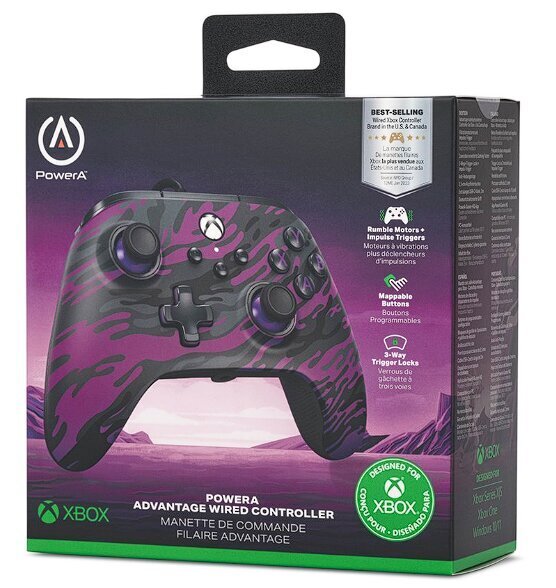 PowerA Advantage Purple Camo цена и информация | Mängupuldid | hansapost.ee