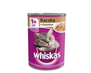 Whiskas для взрослых кошек с уткой, 24x400 г цена и информация | Кошачьи консервы | hansapost.ee