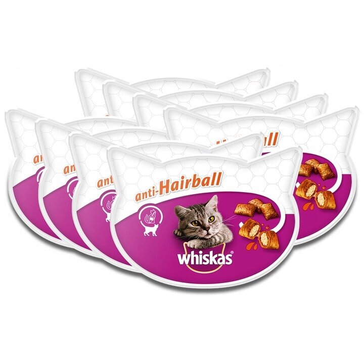 Karva puhastava toimega Whiskas Anti-hairball kassidele, 8x50 g цена и информация | Kasside maiused | hansapost.ee