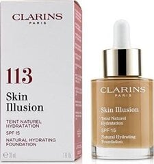 Основа для макияжа Clarins Skin Illusion Natural Hydrating Foundation Spf 15 113 Chestnut, 30 мл цена и информация | Пудры, базы под макияж | hansapost.ee