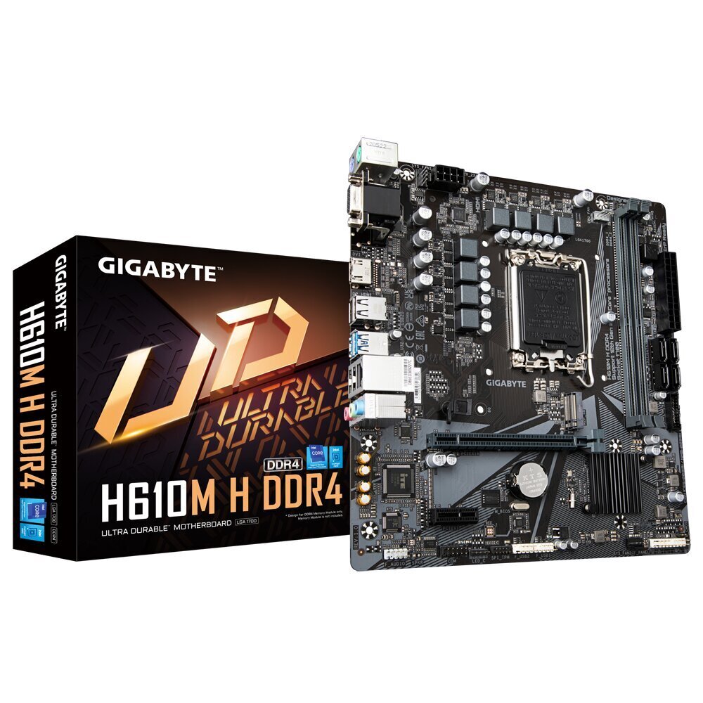 Gigabyte H610M H DDR4 цена и информация | Emaplaadid | hansapost.ee