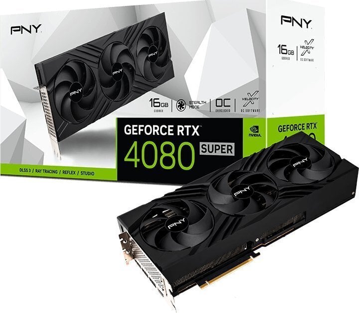 PNY GeForce RTX 4080 Super OC LED TF Verto (VCG4080S16TFXPB1-O) цена и информация | Videokaardid | hansapost.ee