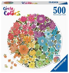 Круг головоломки Ravensburger из цветов 500p 17167 цена и информация | Пазлы | hansapost.ee