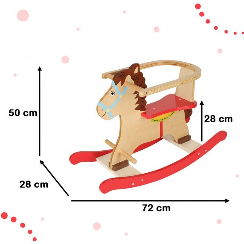 Puidust kiikhobune seljatoega hind ja info | Beebide mänguasjad | hansapost.ee